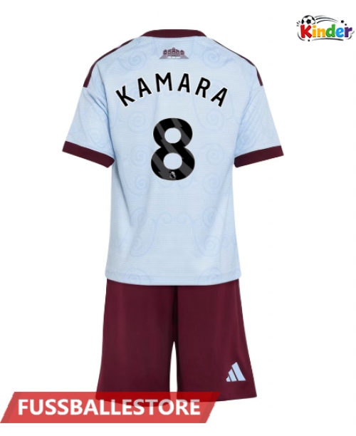 Günstige Aston Villa Boubacar Kamara #8 3rd trikot Kinder 2026-27 Kurzarm (+ Kurze Hosen)